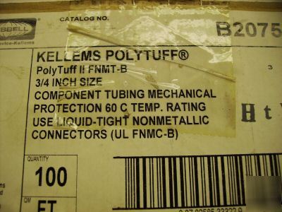 Hubbell/kellems polytuff B2075 85' flexible conduit 3/4