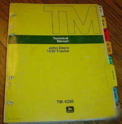 John deere 1530 tractor technical service repair manual