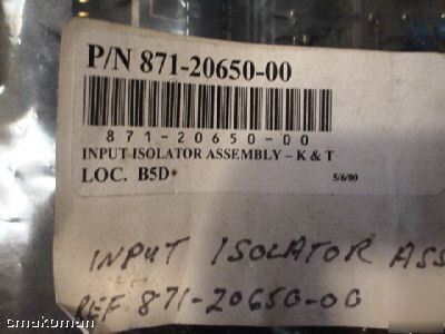 K&t input isolator assy board k&t p/n 871-20650-00