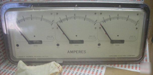 Lincoln amperes demand meter sangamo weston vintage