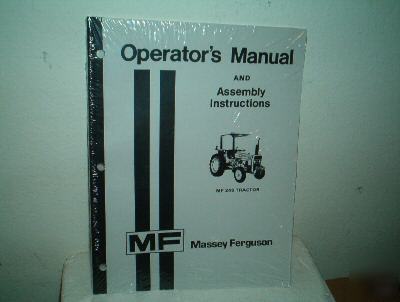 Massey ferguson 245 operators manual standard