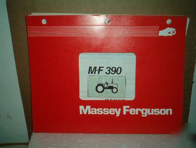 Massey ferguson 390 parts manual old used dealer book