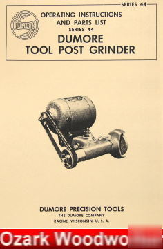 Oz~dumore 44 tool post grinder 8171 instructions manual