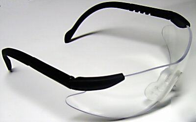 Strike force ii clear lens safety glasses w/o rx insert