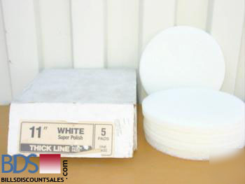Thickline 11INCH white floor care pads