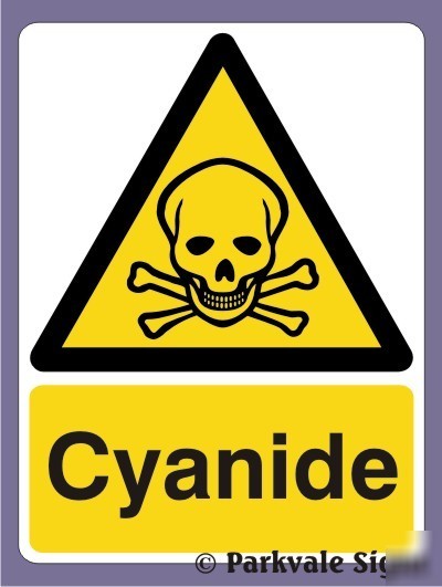 150X200 cyanide sign - rigid (1021)