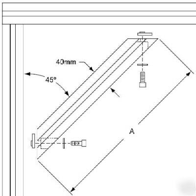 8020 aluminum 45 degree support 40 s 40-2530 n