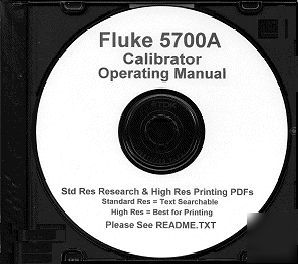 Fluke 5700A calibrator operating manual