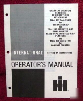 Ih international granular chemical attachment manual