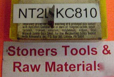 New 3 pic. NTF2L KC810 kennametal top notch inserts 