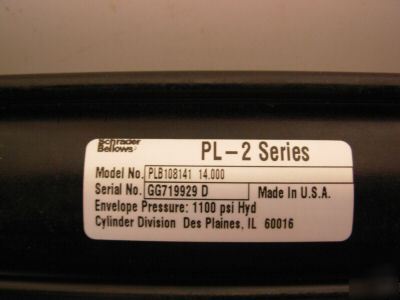 Schrader bellows medium duty hydraulic cylinder pl-2