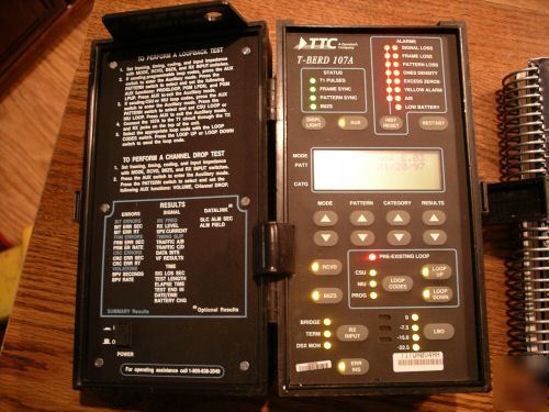 T-berd 107A acterna ttc T1 analyzer options 2,3,& 5