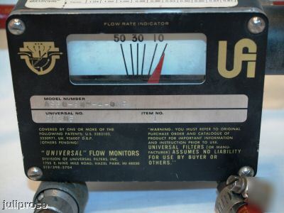 Universal filter flow monitor 0-50 cfm AS50-90P-4-0NR