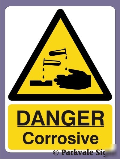 150X200 danger corrosive - rigid (1026)