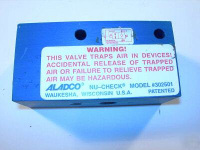 Aladco nu-check air valve trap #302501