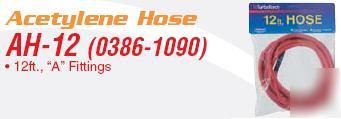 New 0386-1090 turbo torch ah-12 acetylene hose (12FT) - 