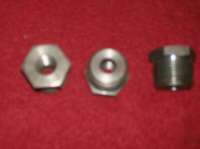 New lot of 3 stainless steel 3/4 x 1/4 inch hex bushing 