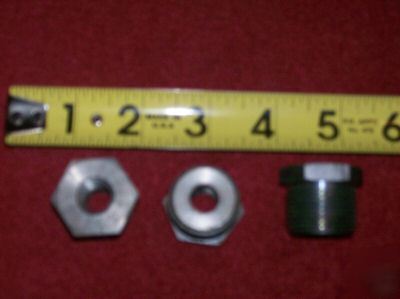 New lot of 3 stainless steel 3/4 x 1/4 inch hex bushing 