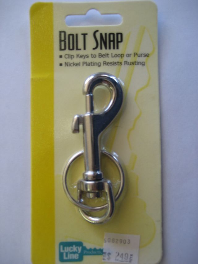 Nickel plated key bolt snap-lcy 45101