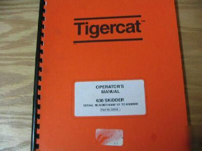 Tigercat 630 skidder operators manual