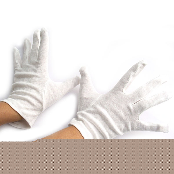 Unisex universal size stretchy white cotton gloves