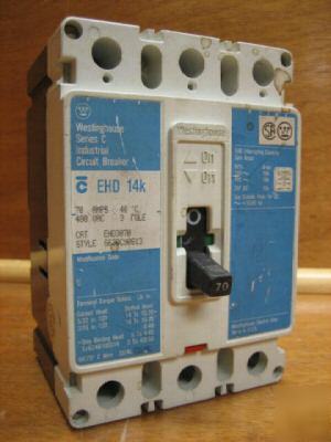Westinghouse circuit breaker ehd EHD3070 70AMP a 70A