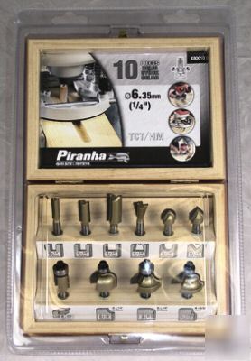 Black & decker piranha set of 10 tct router cutters