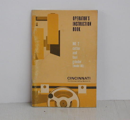 Cincinnati no. 2 cutter grinder manual