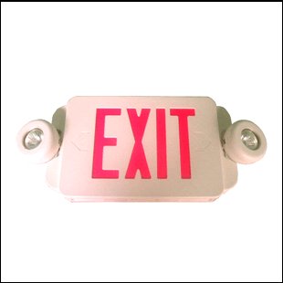 Combo led exit sign & emergency lighting light / E2ER