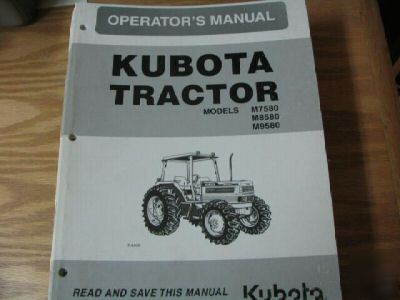 Kubota M7580 M8580 M9580 tractors operators manual