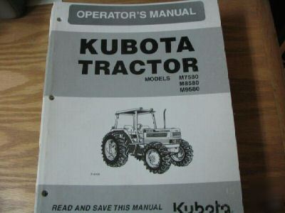 Kubota M7580 M8580 M9580 tractors operators manual