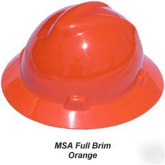 Msa hardhat orange full brim ratchet