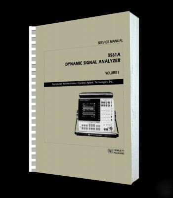 Hp - agilent 3561A service manual vol 1 reprint + cd