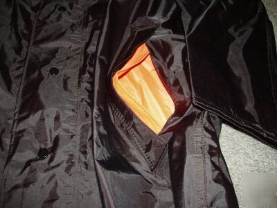 Neese reversible trench raincoat black m velcro pockets