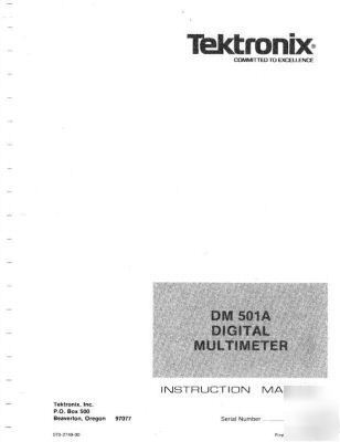 Tek tektronix DM501A dm 501A operation & service manual