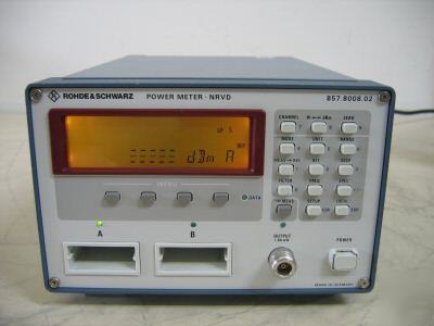 Rohde & schwarz nrvd dual power meter w/ option 01