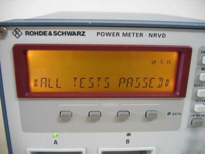 Rohde & schwarz nrvd dual power meter w/ option 01