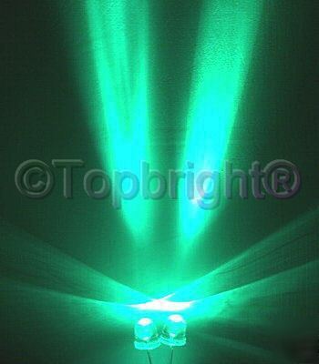 10 pcs mega bright green led 10MM 60,000 mcd f/r