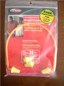 Ao safety banded hearing protector ear plugs