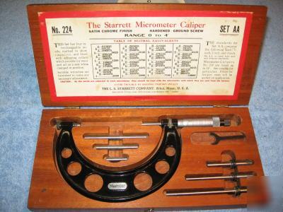  l. s. starrett no. 224 0 to 4