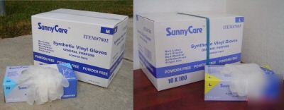 Vinyl disposable gloves powder free m 1000 and l 1000