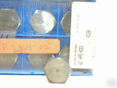 10 valenite carbide inserts (wc) hpe 633 vc 28 