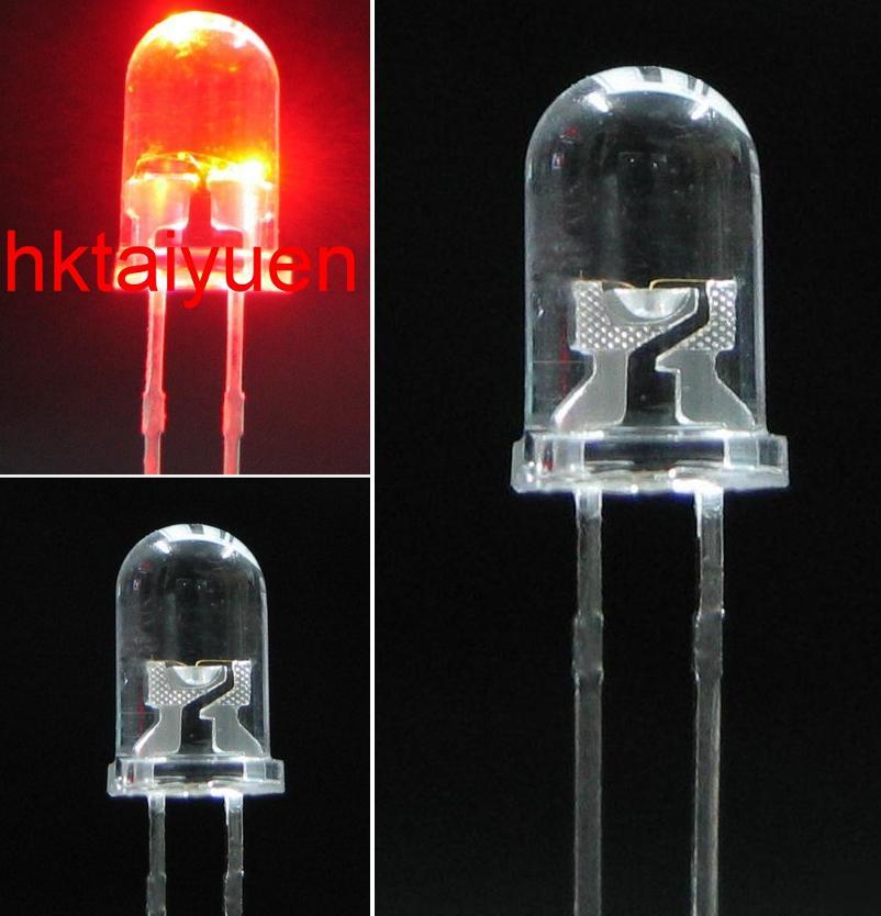 15X red flash 3MM led 5000MCD bulb lamp free resistors