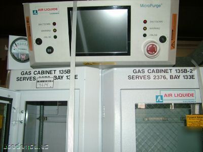 Air liquide two gas tank cabinet