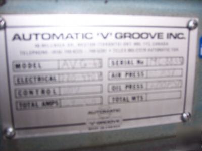 Excellent automac model avg-48RH v-groover
