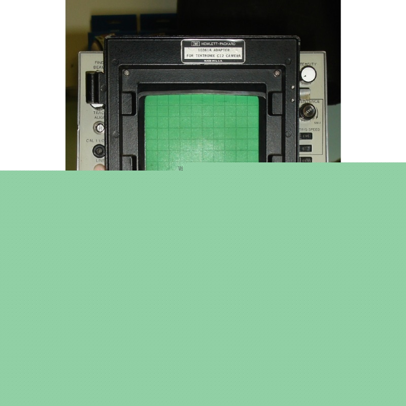 Hp 1201A oscilloscope w/10361A adapter tektronix camera