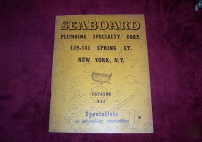 New vintage seaboard plumbing specialty catalog, york