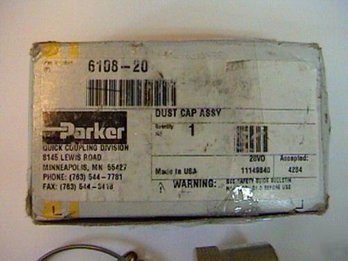 Parker 6108-20 brass dust cap cover assembly 2
