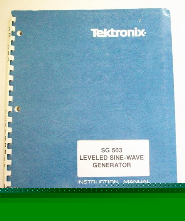 Tektronix sg 503 instruction manual - $5 shipping 
