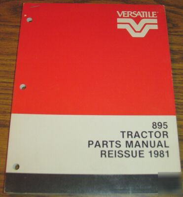 Versatile 895 tractor parts catalog manual book